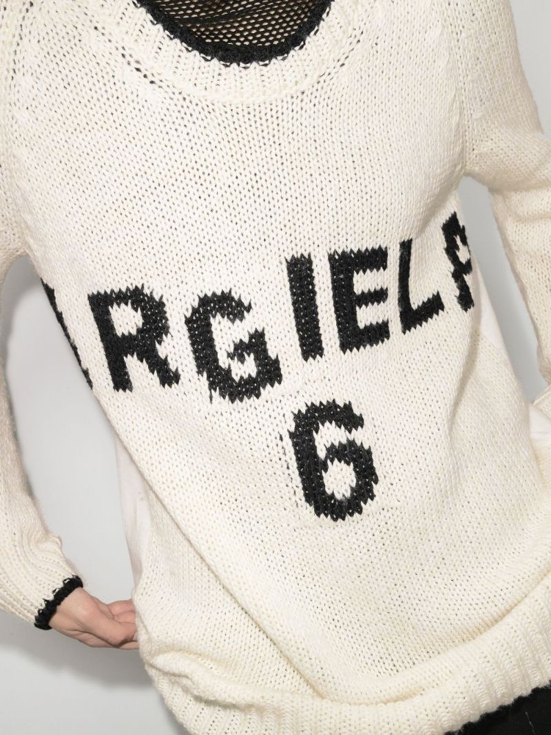 Scoop Neck Logo Sweater