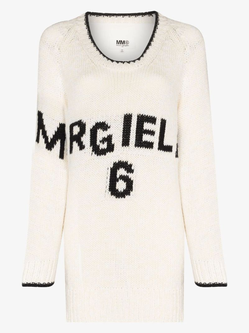 Scoop Neck Logo Sweater