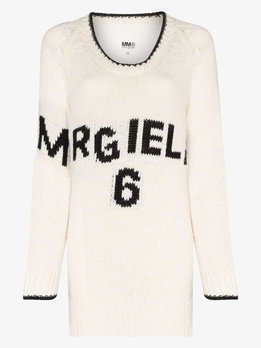 Scoop Neck Logo Sweater