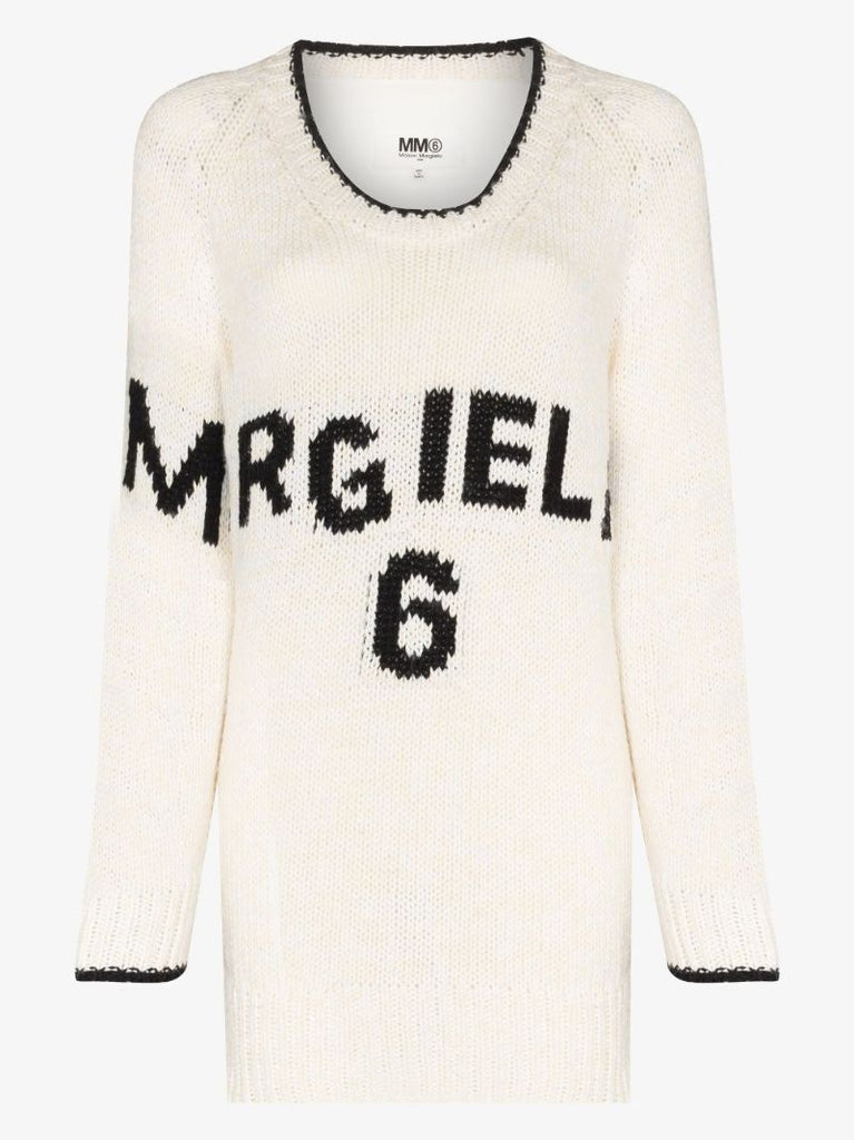 Scoop Neck Logo Sweater