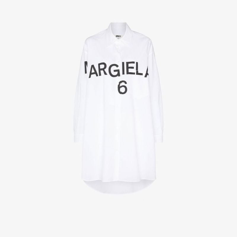 Logo Cotton Shirt Dress