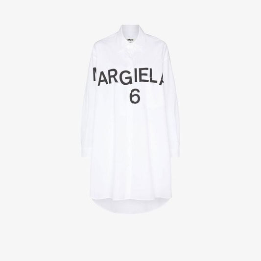 Logo Cotton Shirt Dress