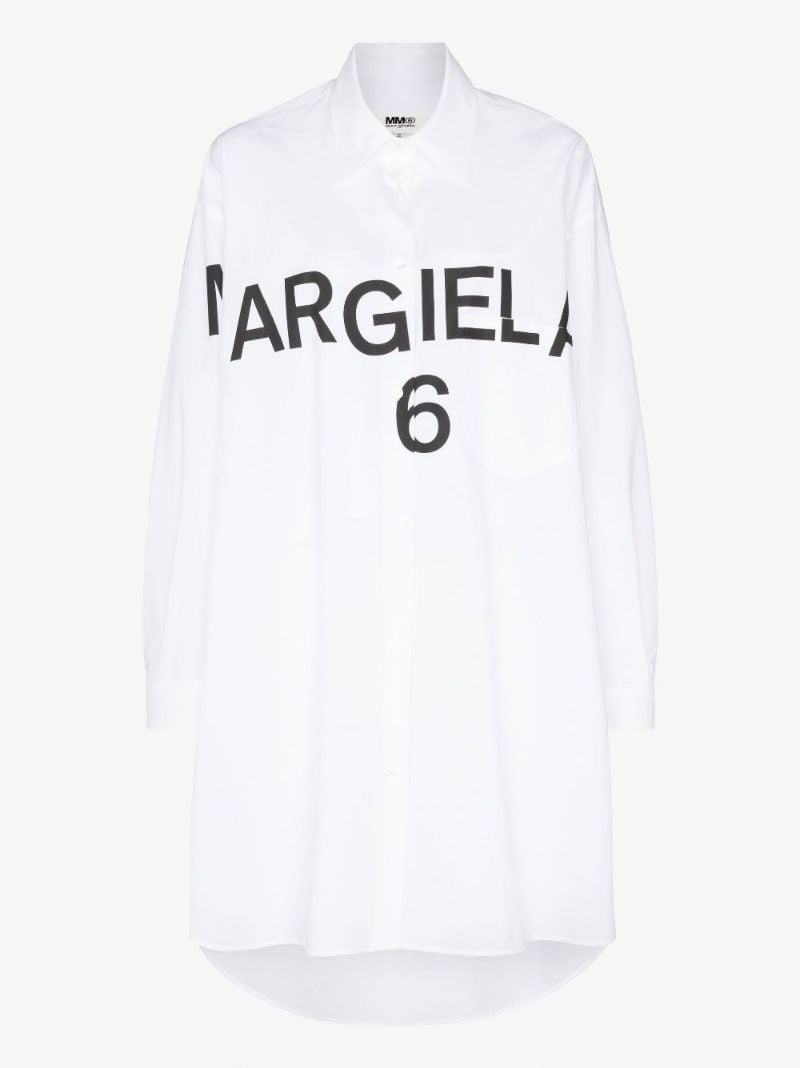 Logo Cotton Shirt Dress