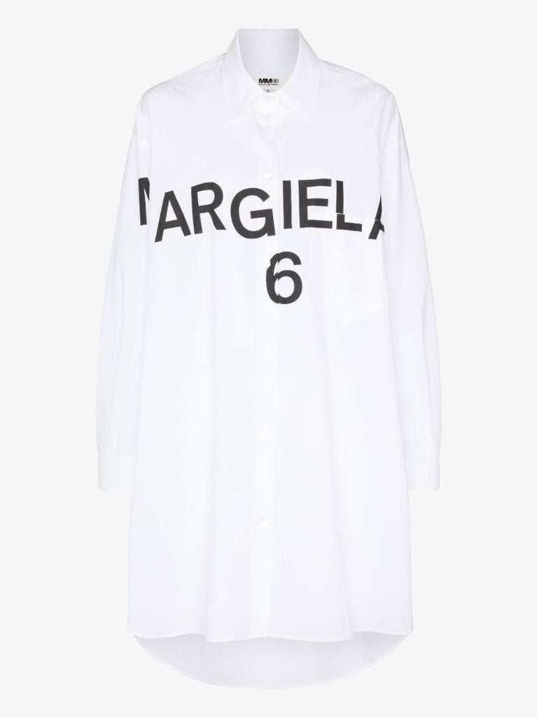 Logo Cotton Shirt Dress