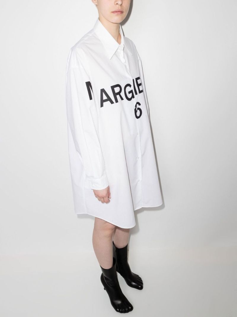 Logo Cotton Shirt Dress