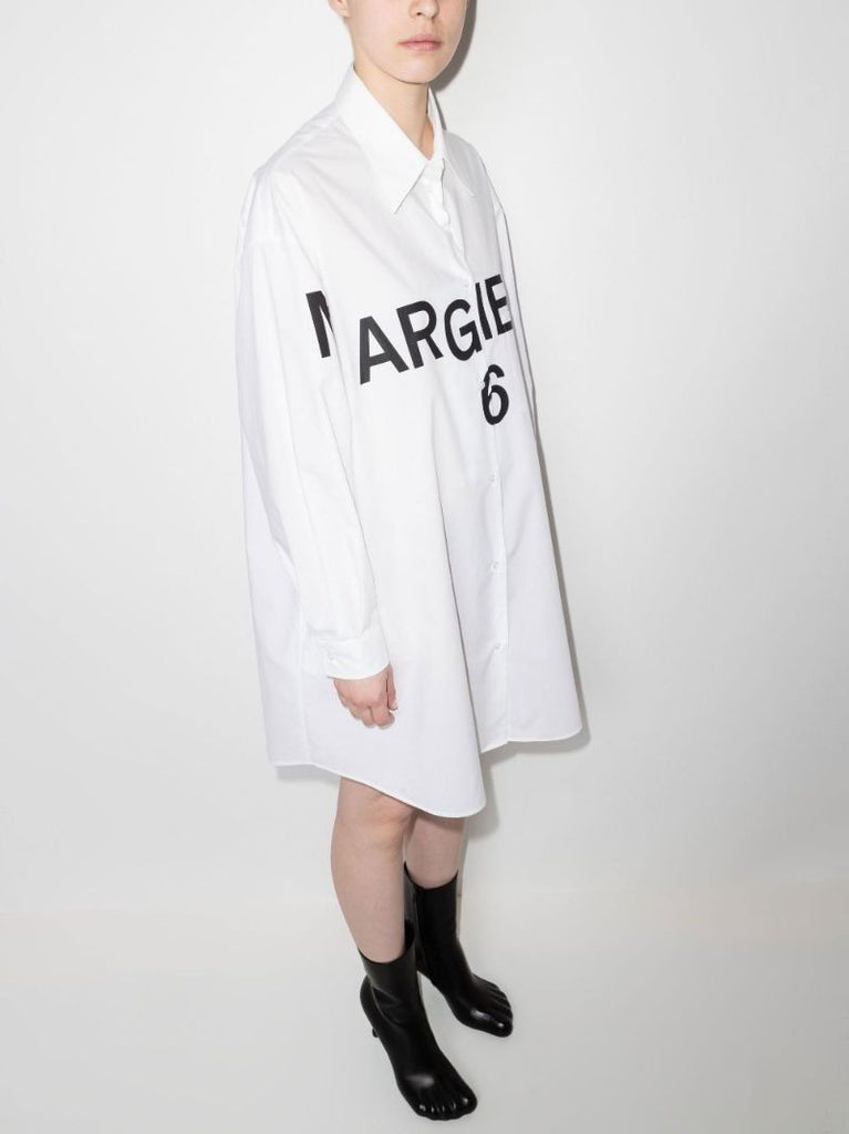 Logo Cotton Shirt Dress