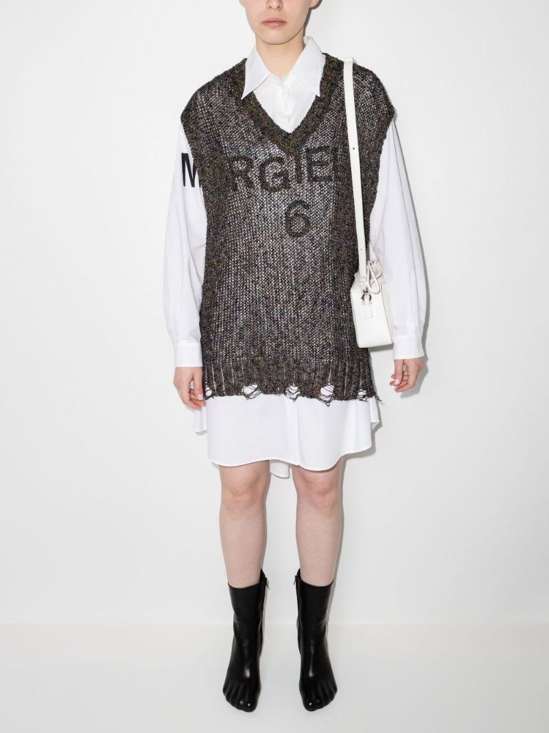 Logo Cotton Shirt Dress