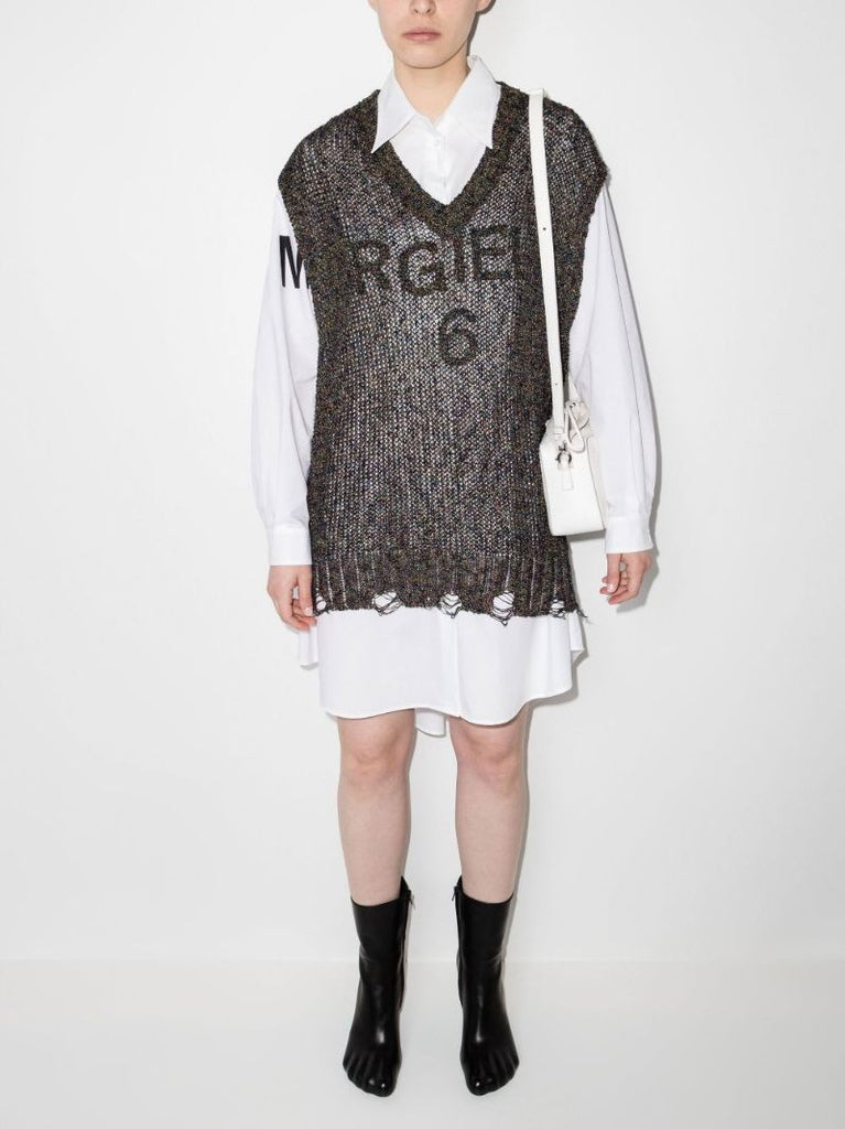 Logo Cotton Shirt Dress