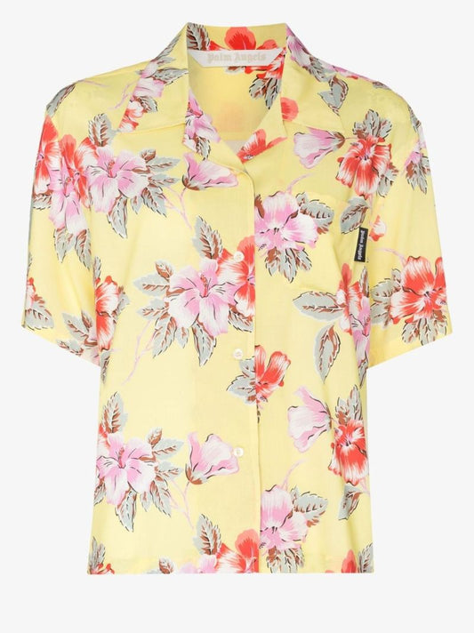Hibiscus Print Bowling Shirt