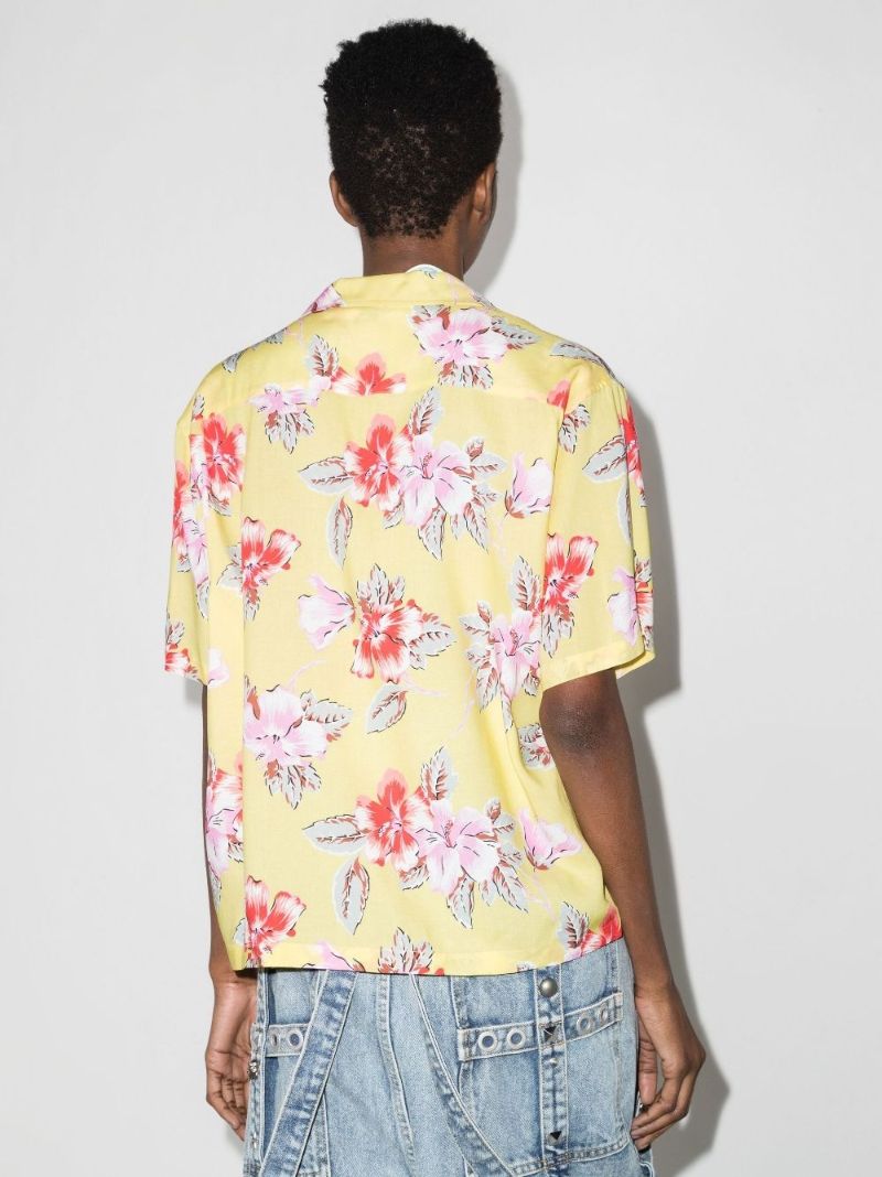 Hibiscus Print Bowling Shirt