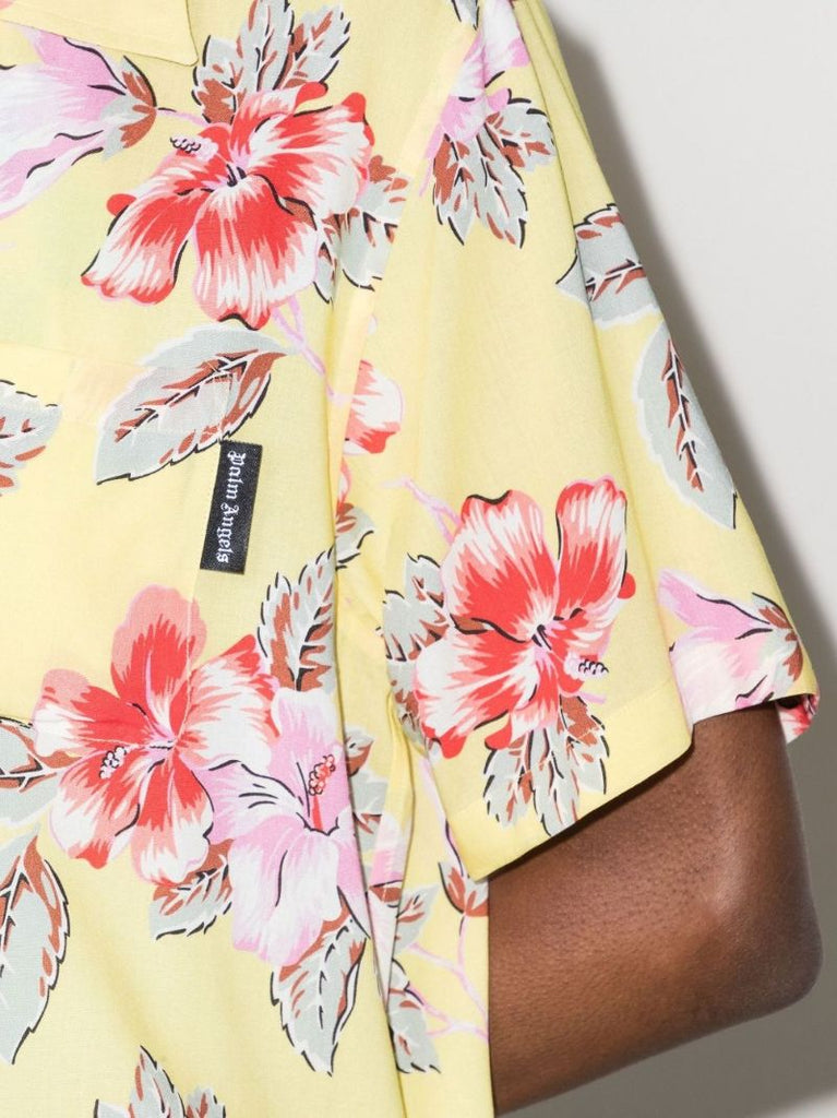 Hibiscus Print Bowling Shirt