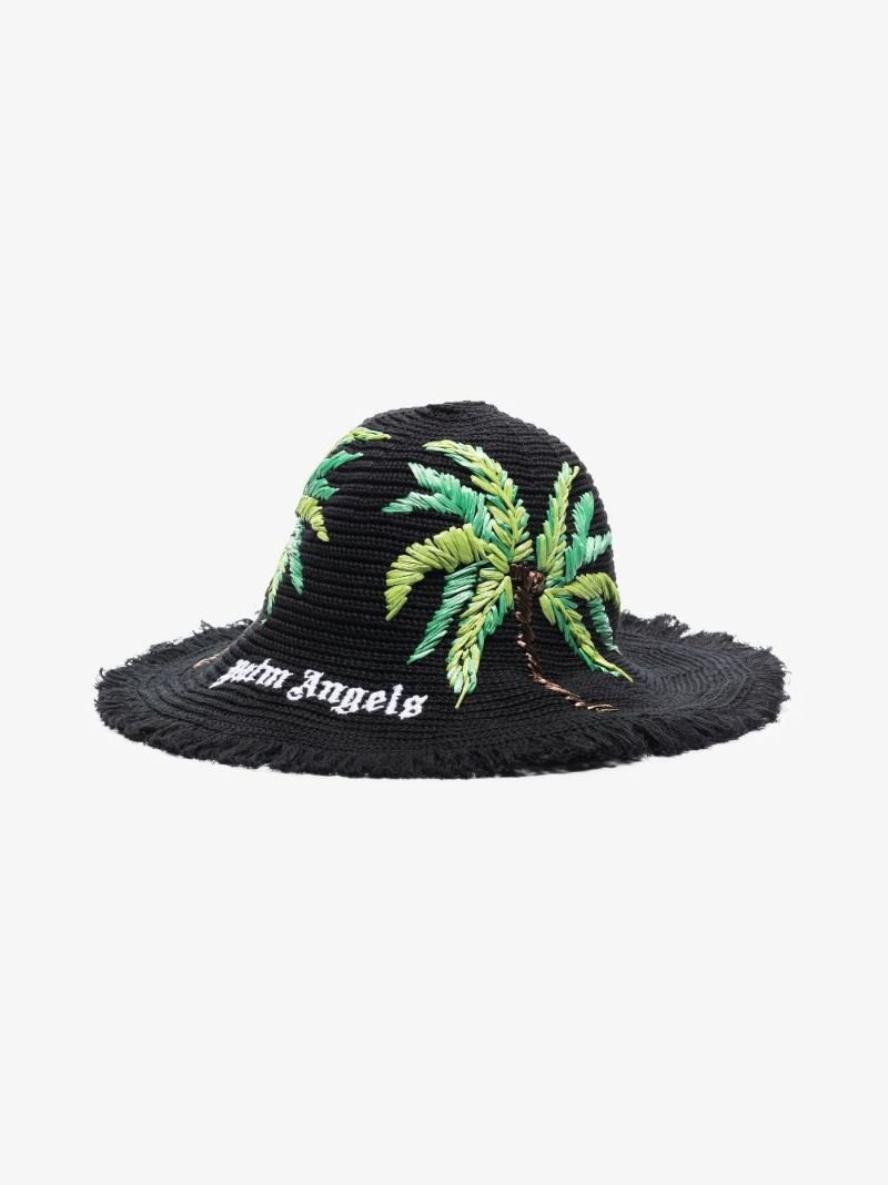 Black Palms Logo Raffia Hat