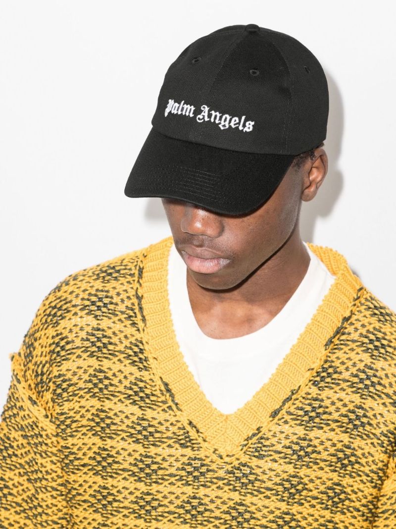 Black Logo Embroidered Baseball Cap