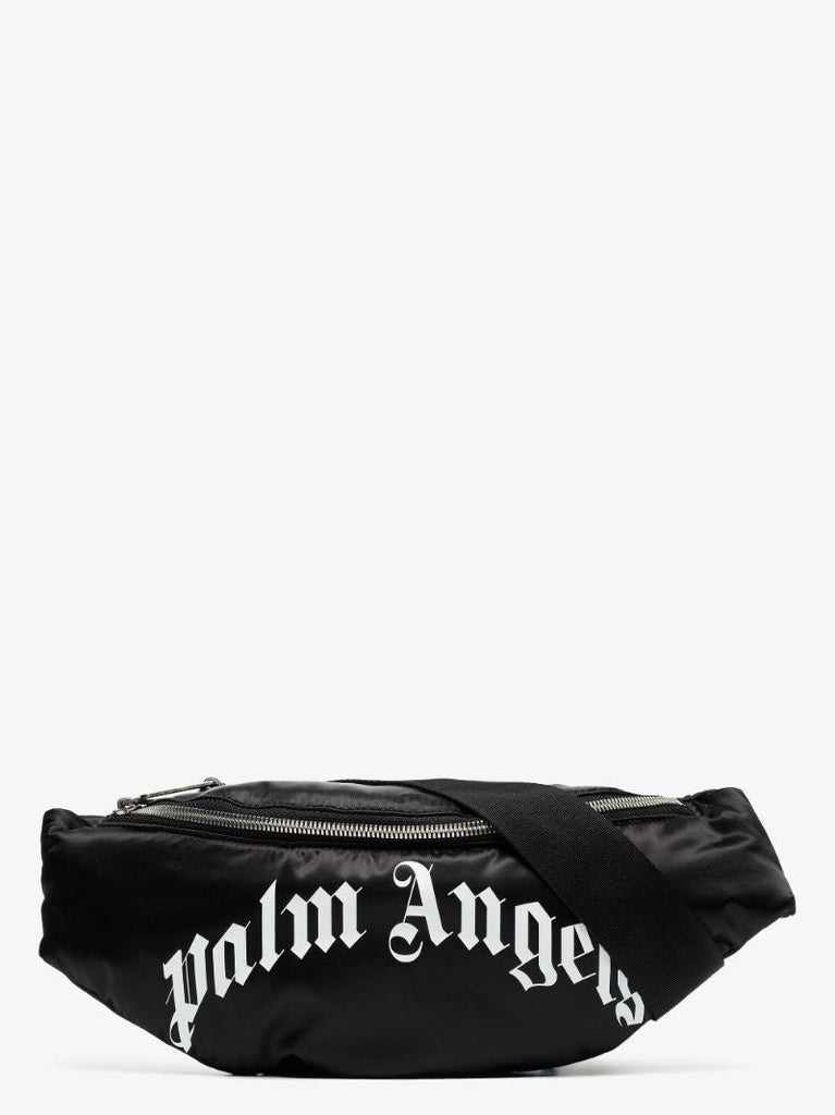 Black Logo Print Cross Body Bag