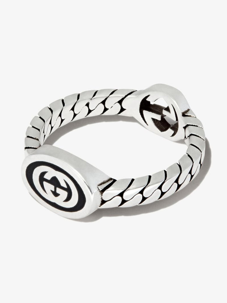 Sterling Silver Interlocking Chain Ring