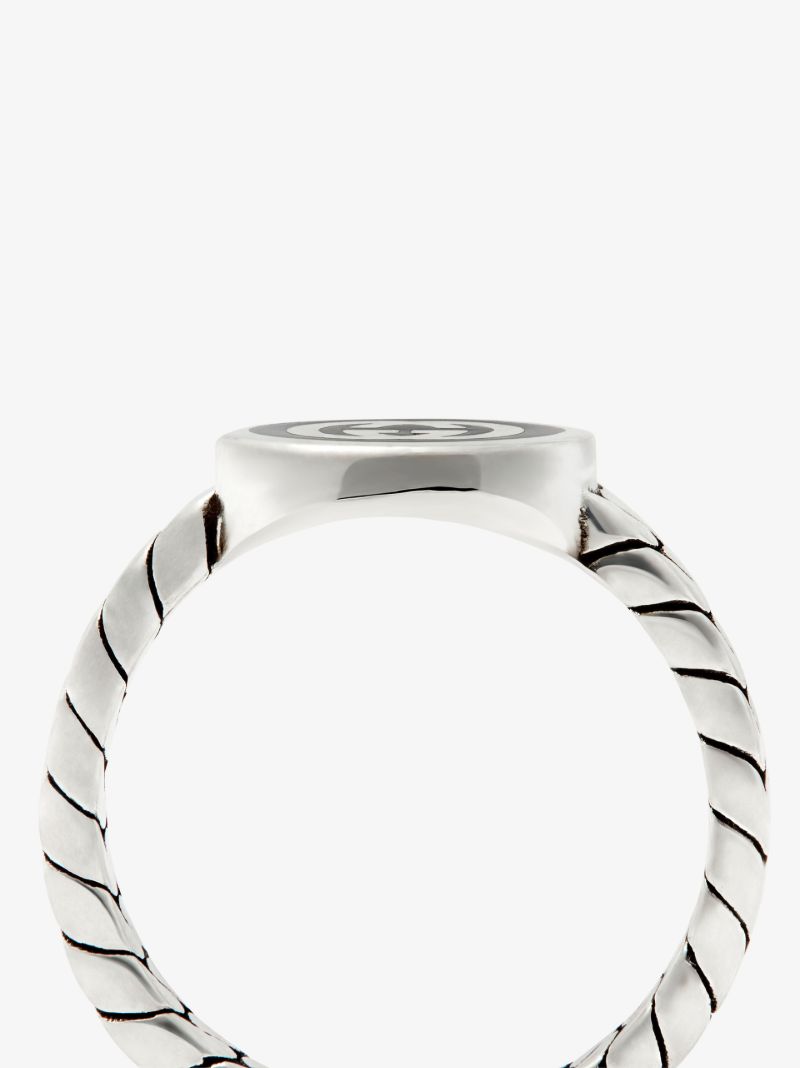 Sterling Silver Interlocking Chain Ring
