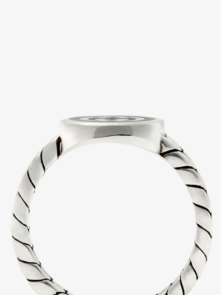 Sterling Silver Interlocking Chain Ring