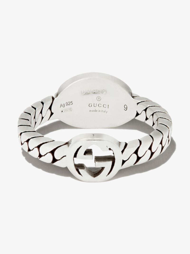 Sterling Silver Interlocking Chain Ring