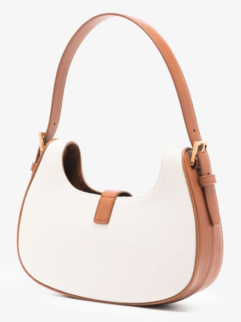 Neutral Le Fermoir Canvas Shoulder Bag