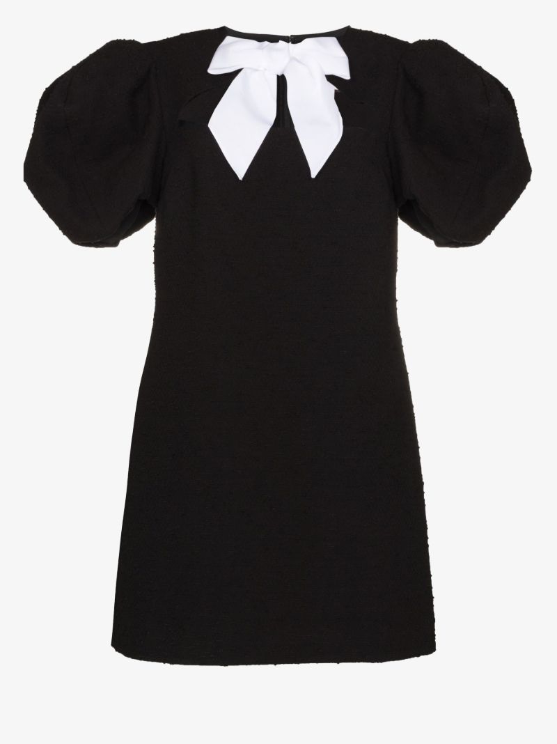 Puff Sleeve BouclÃ_x0083_Â© Mini Dress