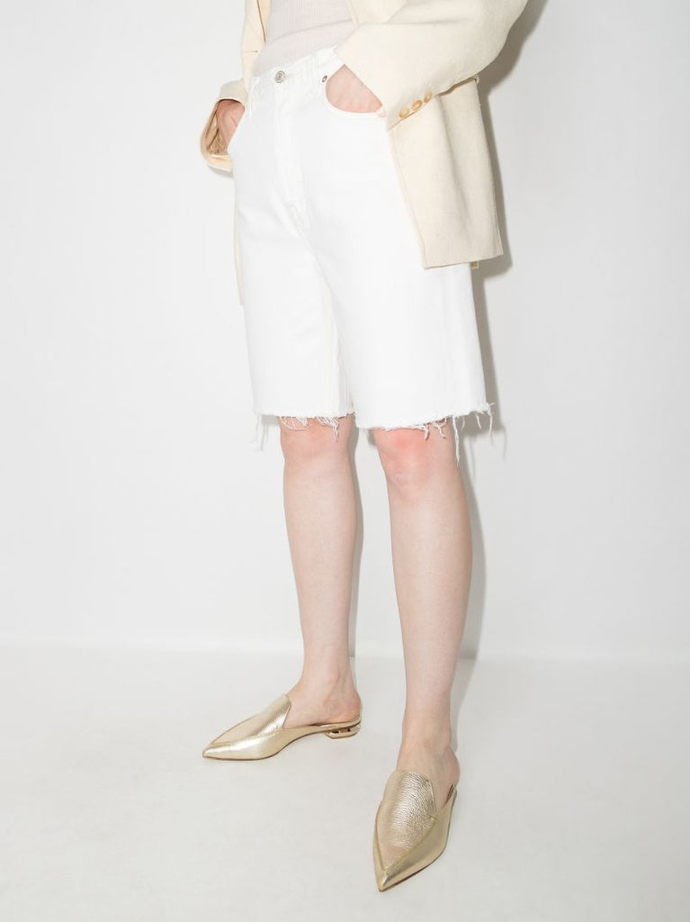 Gold Beya Leather Mules