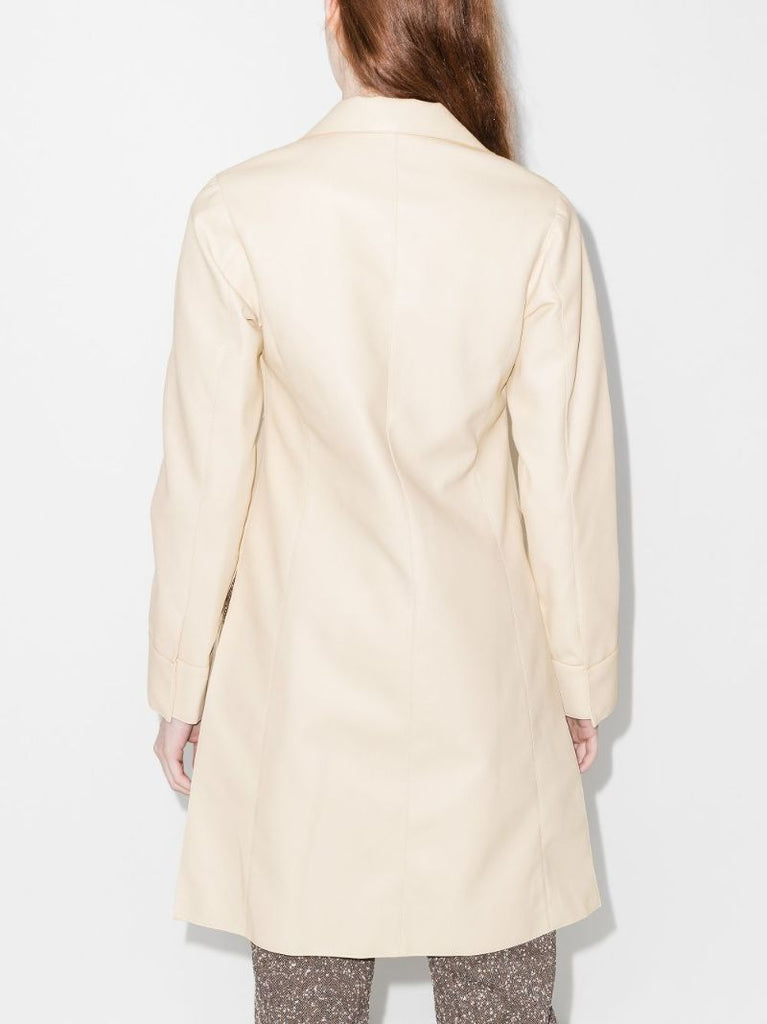 Faux Leather Long Shirt