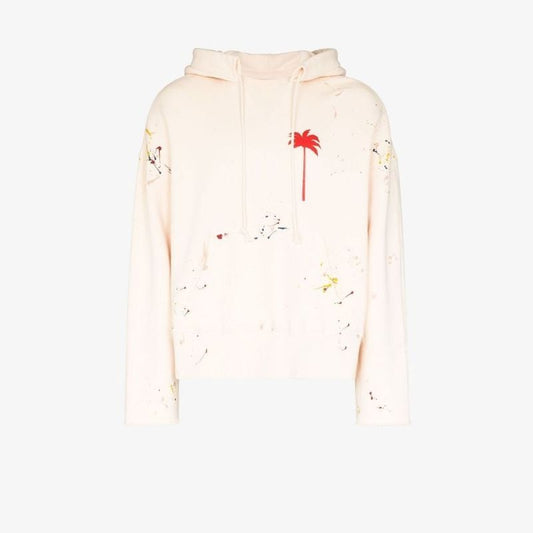 Palm Paint Splatter Print Hoodie