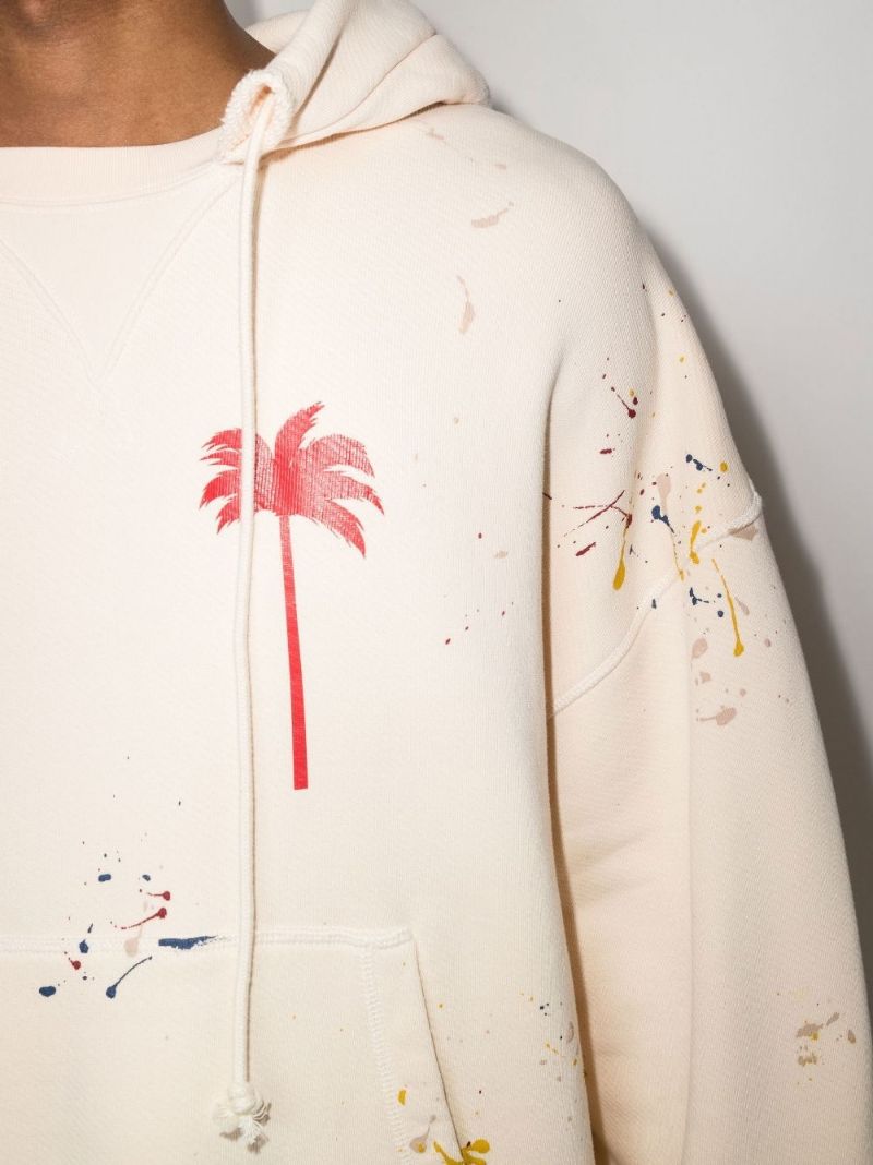 Palm Paint Splatter Print Hoodie