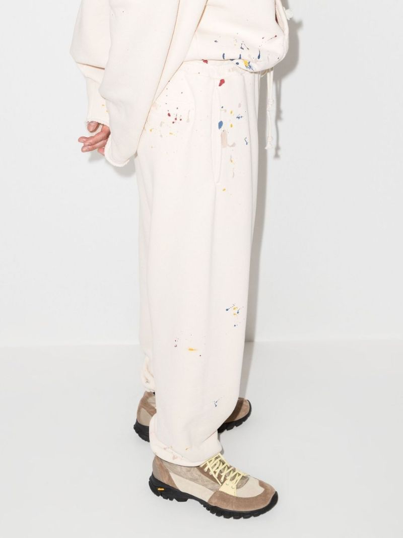 Painted Palm Tree Cotton Track Pants