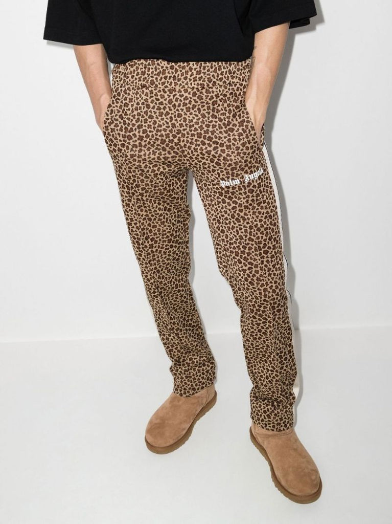 Logo Leopard Jacquard Track Pants