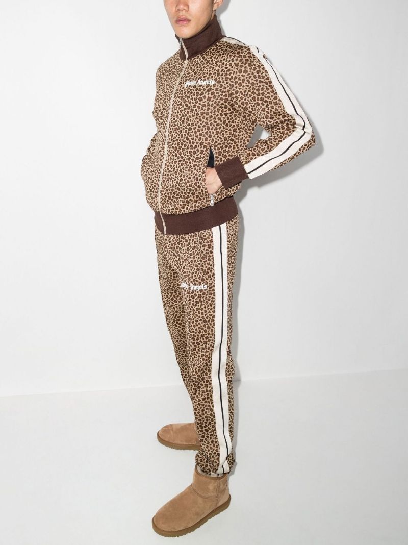 Logo Leopard Jacquard Track Pants