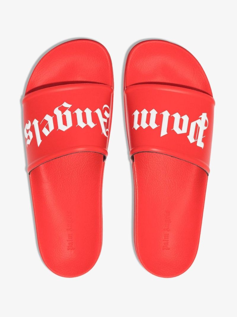 Red Logo Rubber Slides