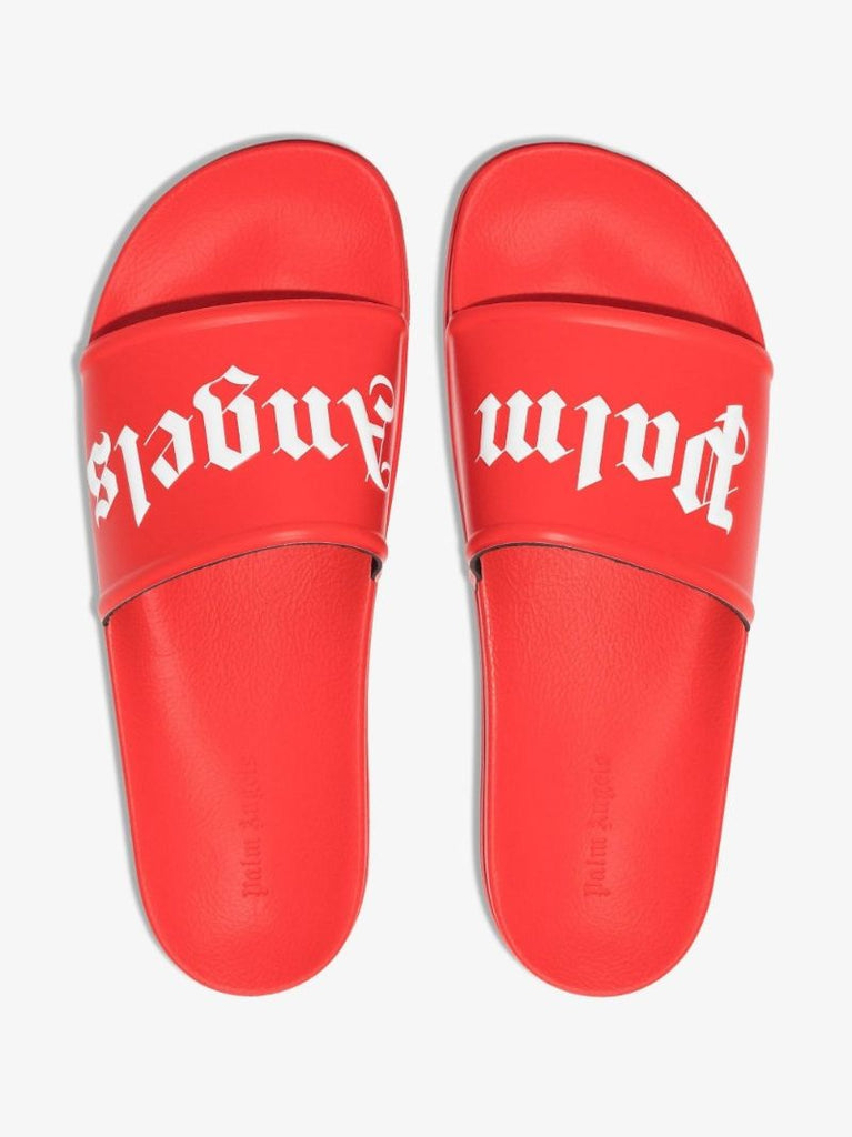 Red Logo Rubber Slides