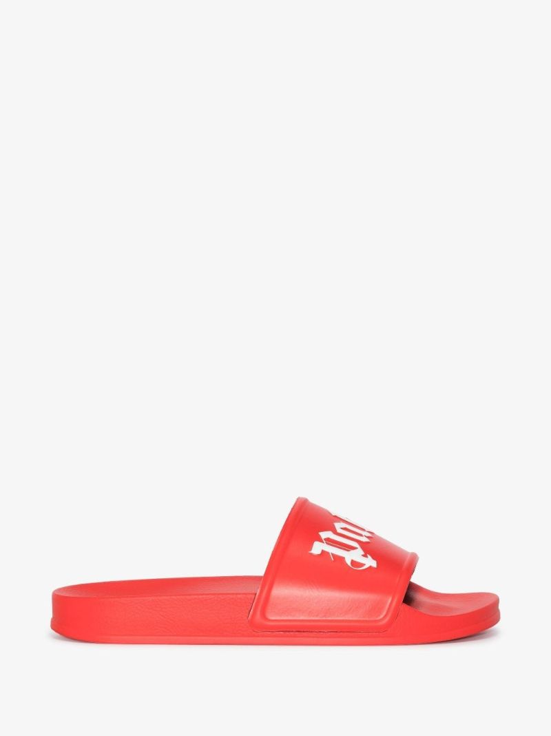 Red Logo Rubber Slides