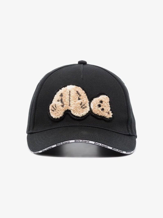 Black Teddy Bear Logo Baseball Cap