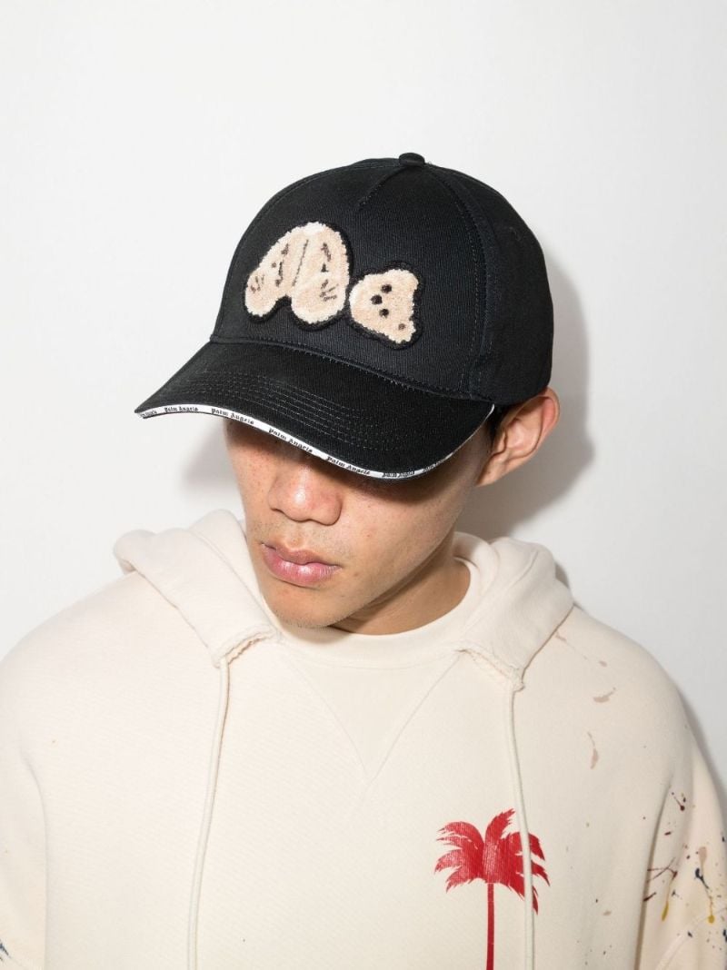 Black Teddy Bear Logo Baseball Cap