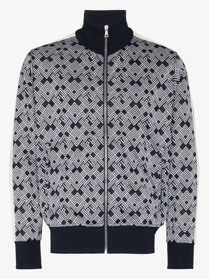 Monogram Print Track Jacket