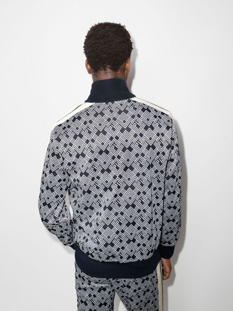 Monogram Print Track Jacket