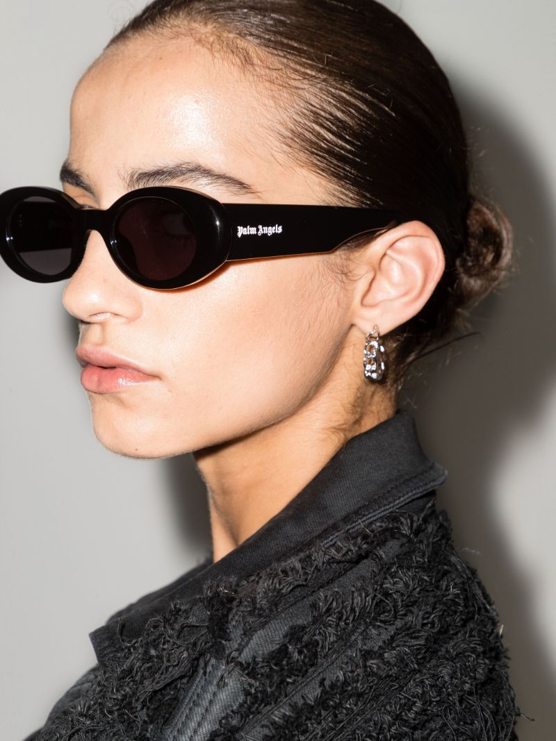 Black Spirit Oval Sunglasses