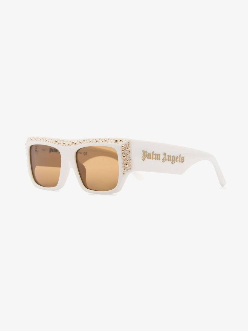 Neutral Casablanca StuddedÃ_x0082_Â rectangle Sunglasses