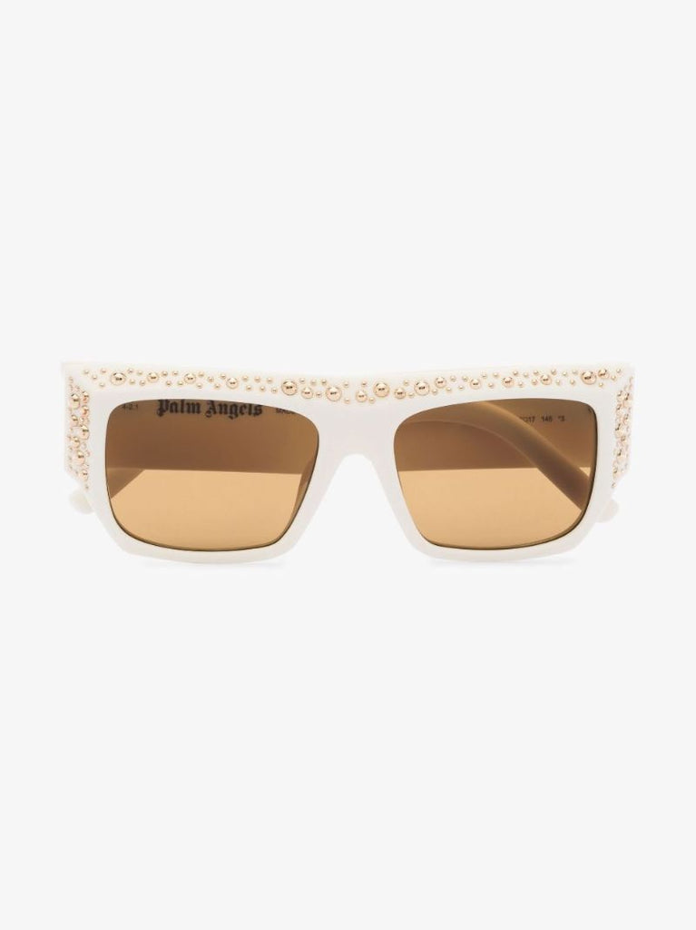 Neutral Casablanca StuddedÃ_x0082_Â rectangle Sunglasses