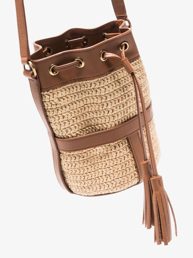 Neutral Seau Raffia Bucket Bag