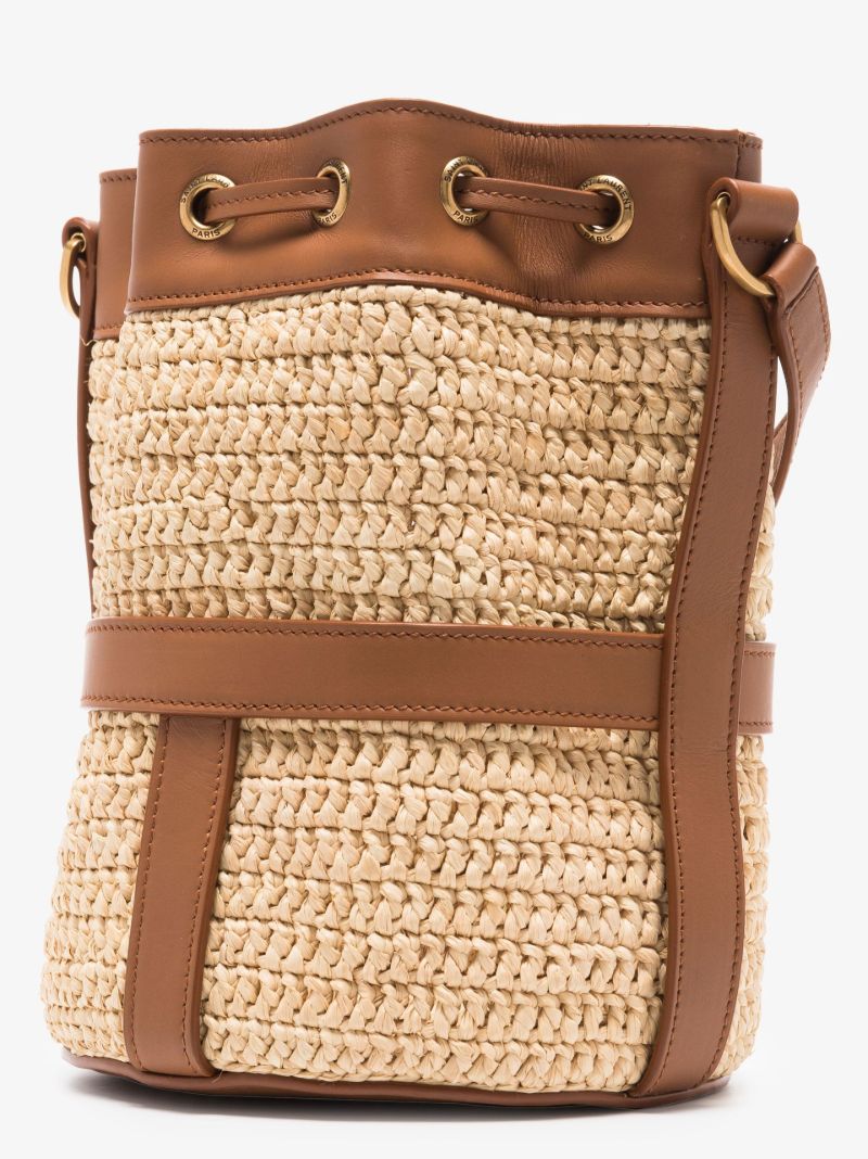 Neutral Seau Raffia Bucket Bag