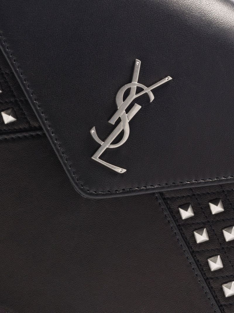 Black Gaby Studded Leather Shoulder Bag