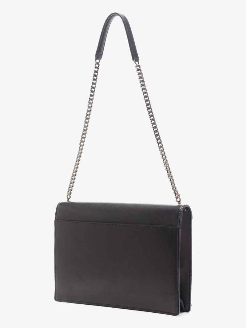 Black Gaby Studded Leather Shoulder Bag