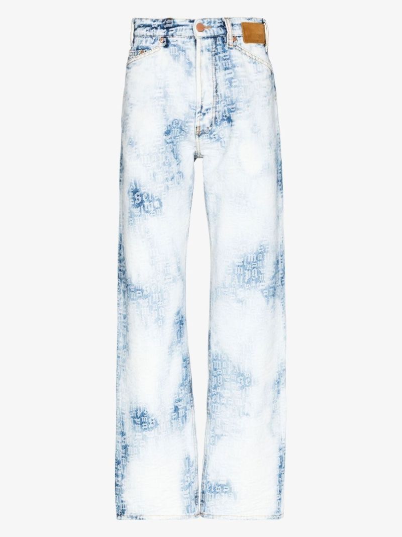 Monogram Print Jeans