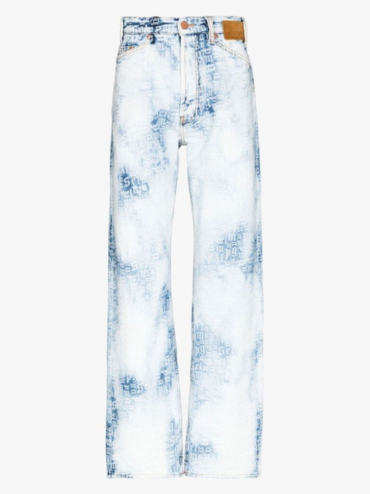Monogram Print Jeans