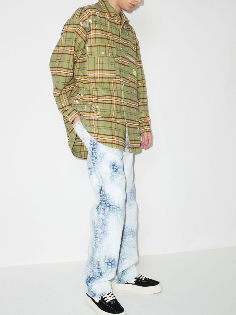 Monogram Print Jeans