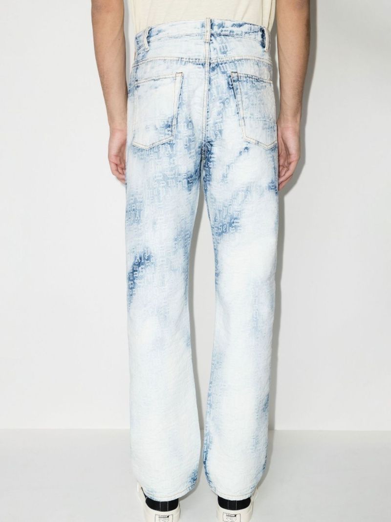 Monogram Print Jeans