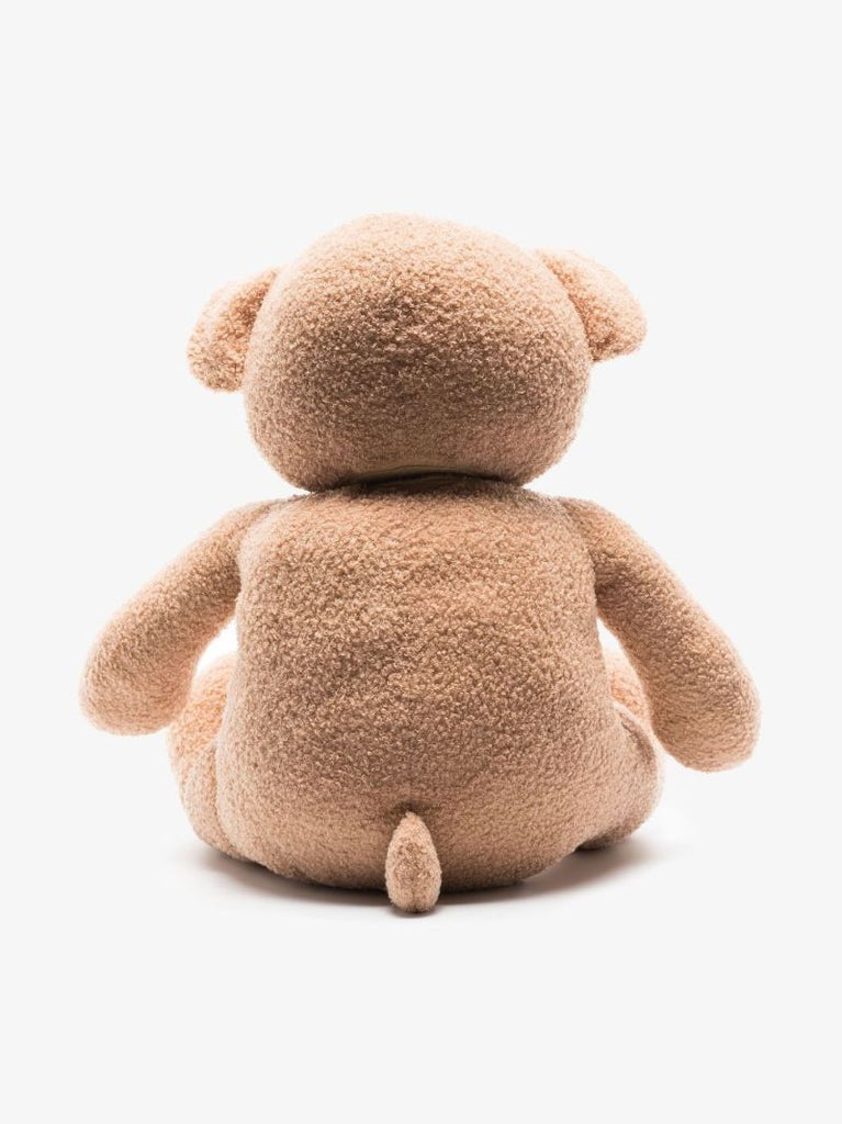 Beige Logo Embroidered Cotton Teddy Bear